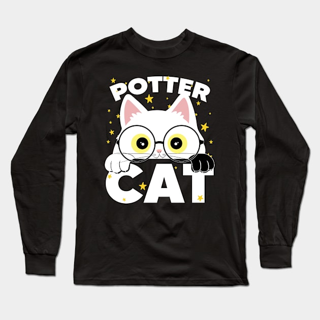 Potter Cat 2 Long Sleeve T-Shirt by TarikStore